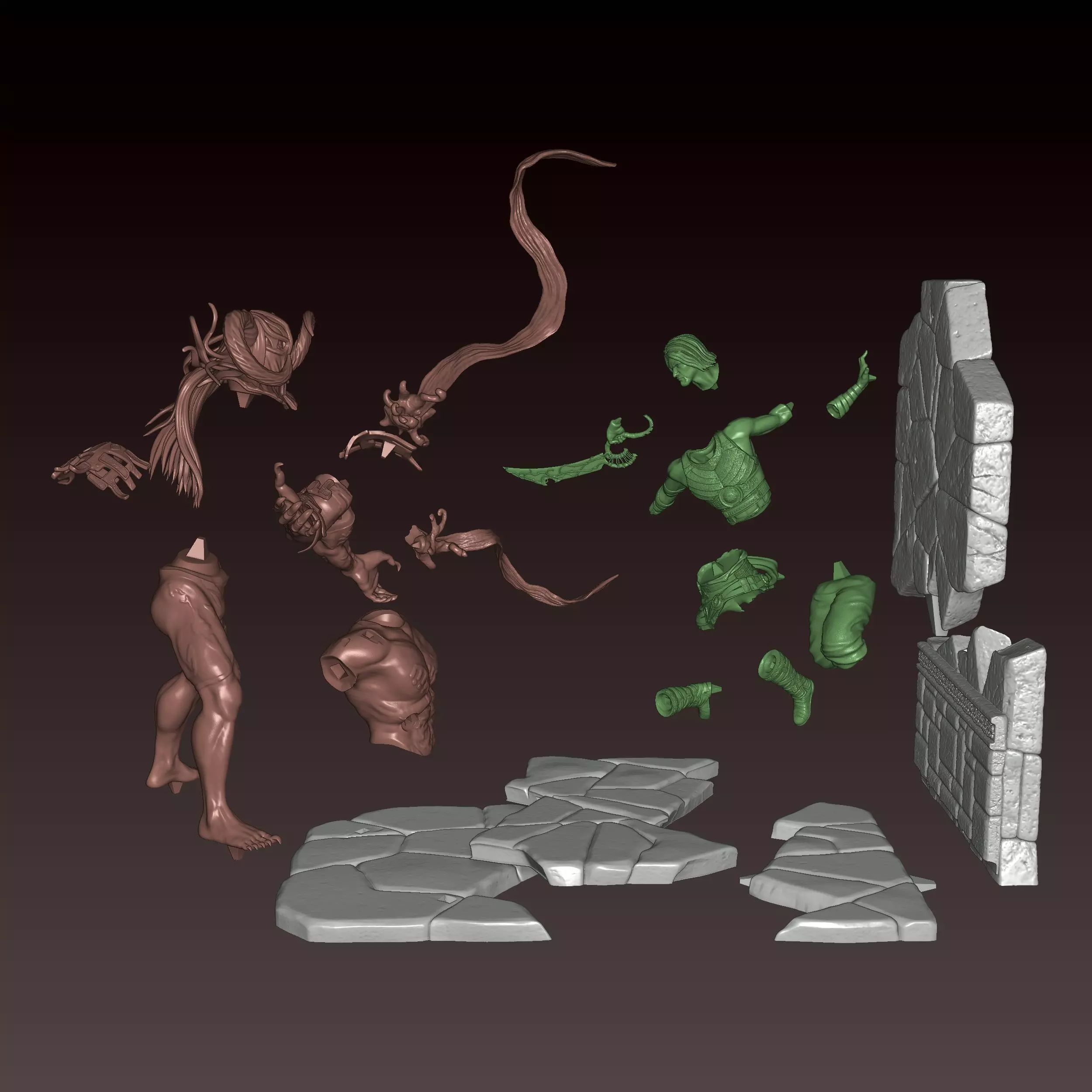 Prince of Persia vs Dahaka 3D print model_6