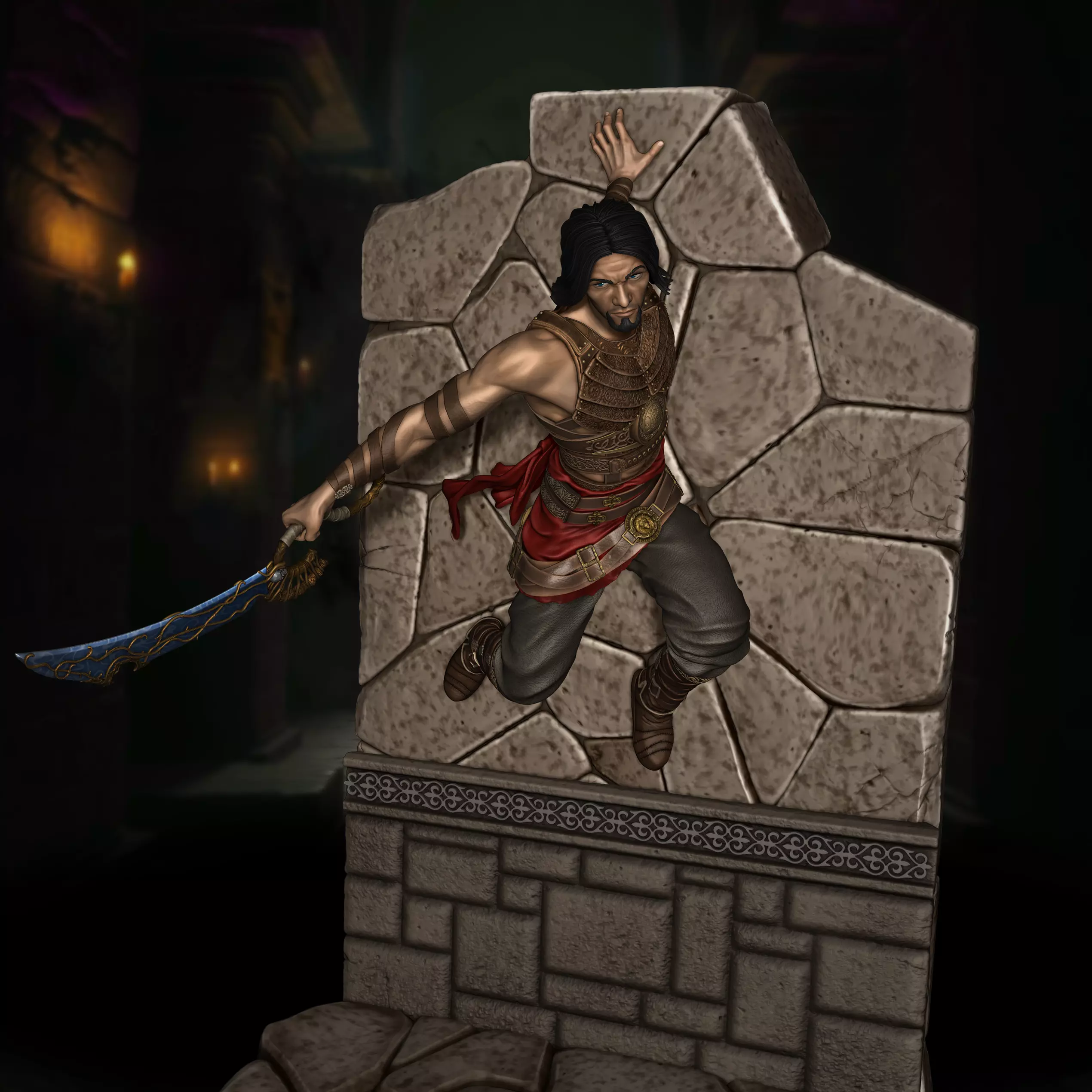 Prince of Persia vs Dahaka 3D print model_2