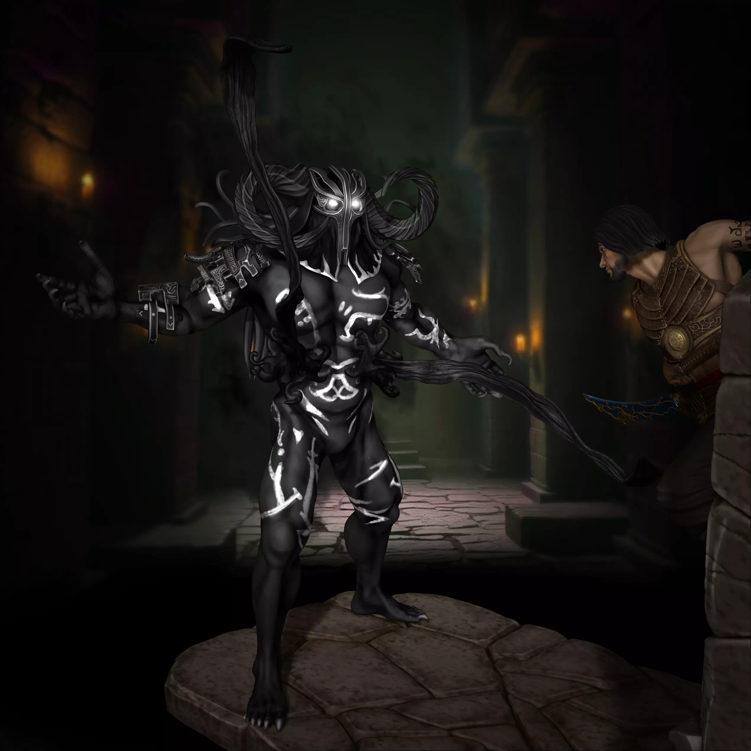 Prince of Persia vs Dahaka 3D print model_1