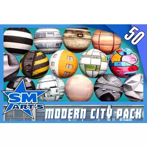 Modern City Texture Pack -50 High-Quality Stylized Materials