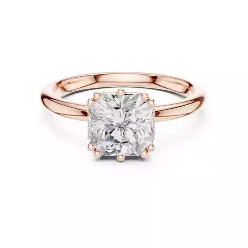 Square Radiant Cut Diamond Engagement Ring 3DM STL Video
