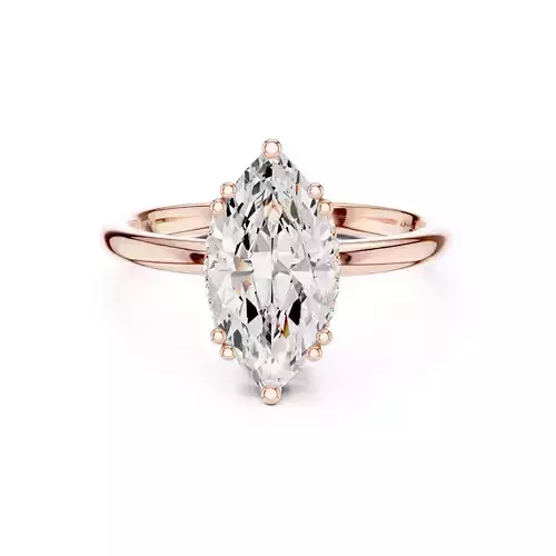 2CT Marquise Cut Diamond Engagement Wedding Ring 3DM STL Video