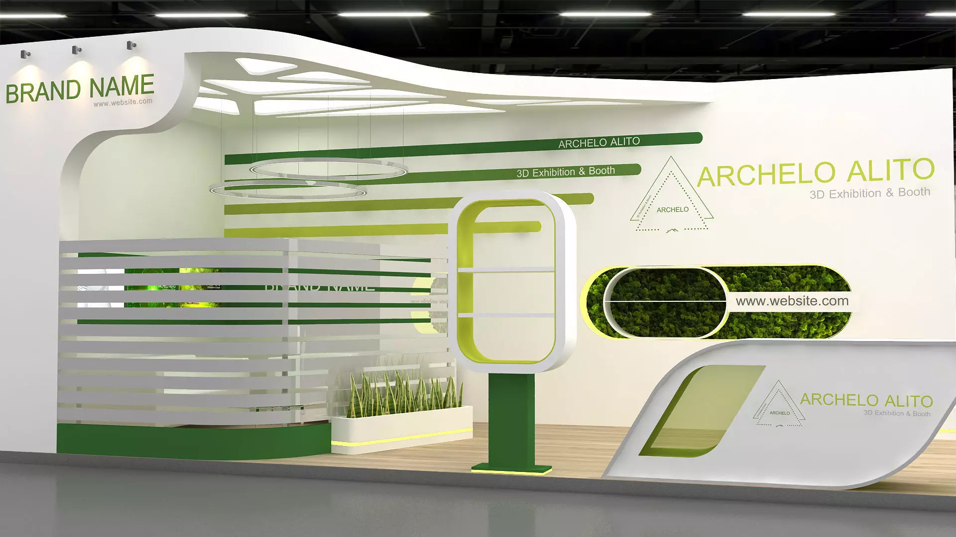 3d model exhibition Low-poly 3D model_12