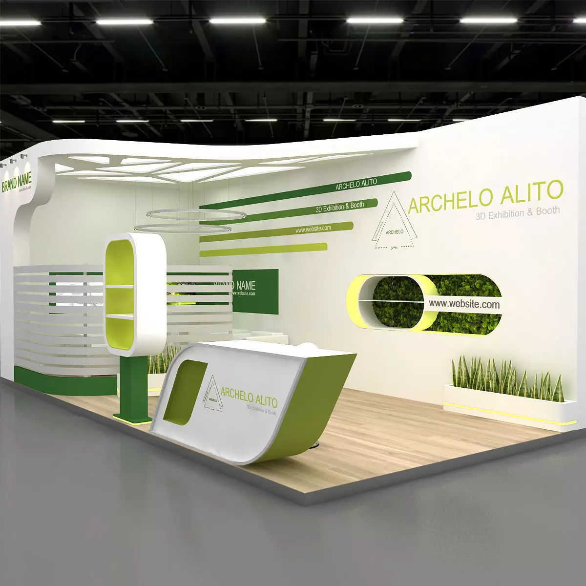 3d model exhibition Low-poly 3D model_2