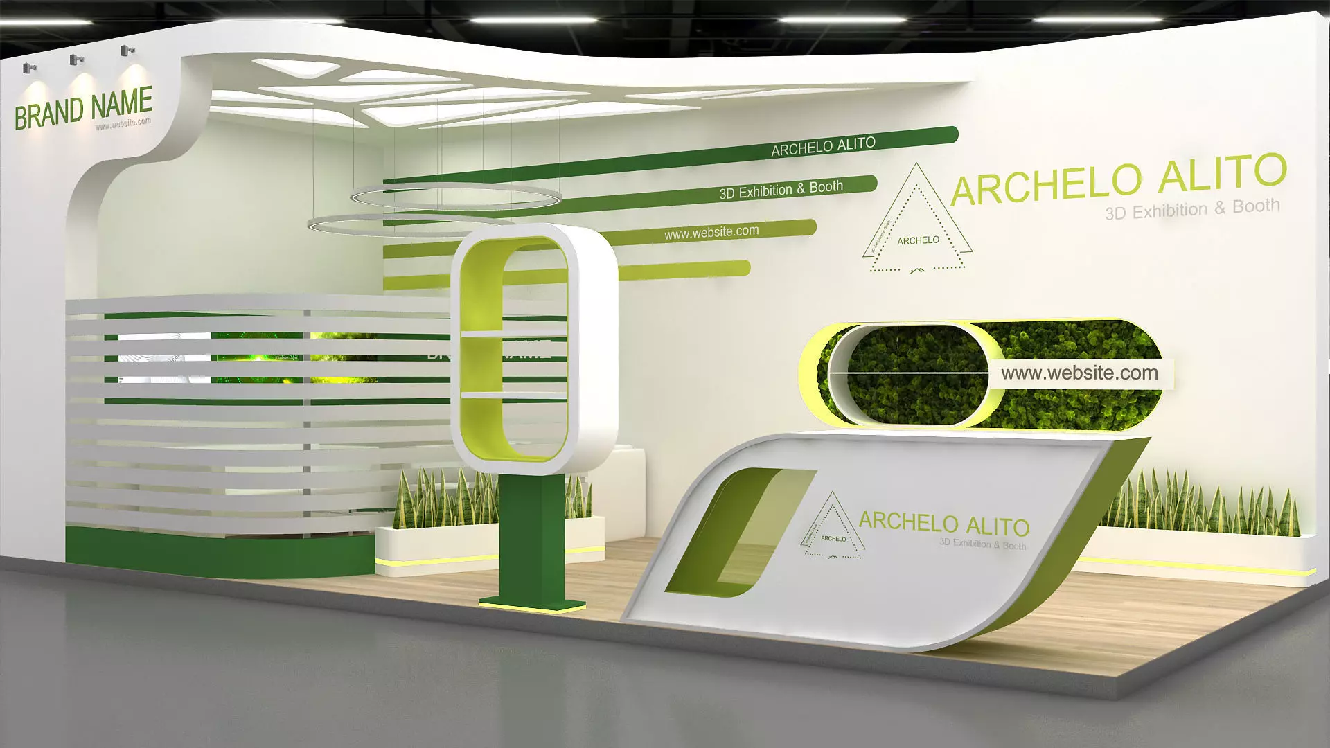 3d model exhibition Low-poly 3D model_8