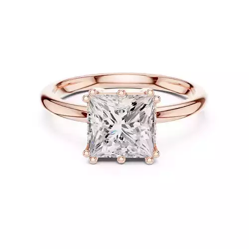 7mm Princess Cut Diamond Engagement Wedding Ring 3DM STL Video