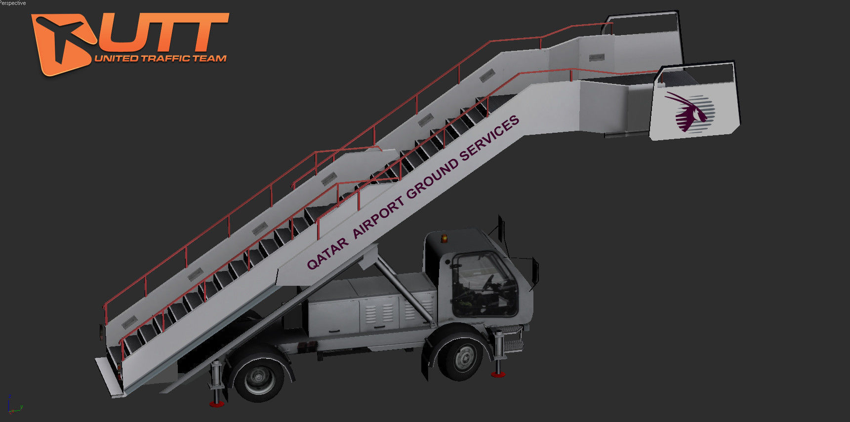 Auto stairs LAS-1 TTA-S Low-poly 3D model_2