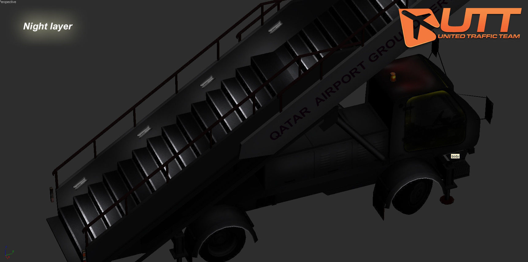 Auto stairs LAS-1 TTA-S Low-poly 3D model_9