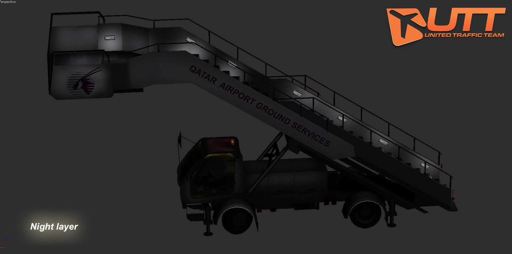 Auto stairs LAS-1 TTA-S Low-poly 3D model_6