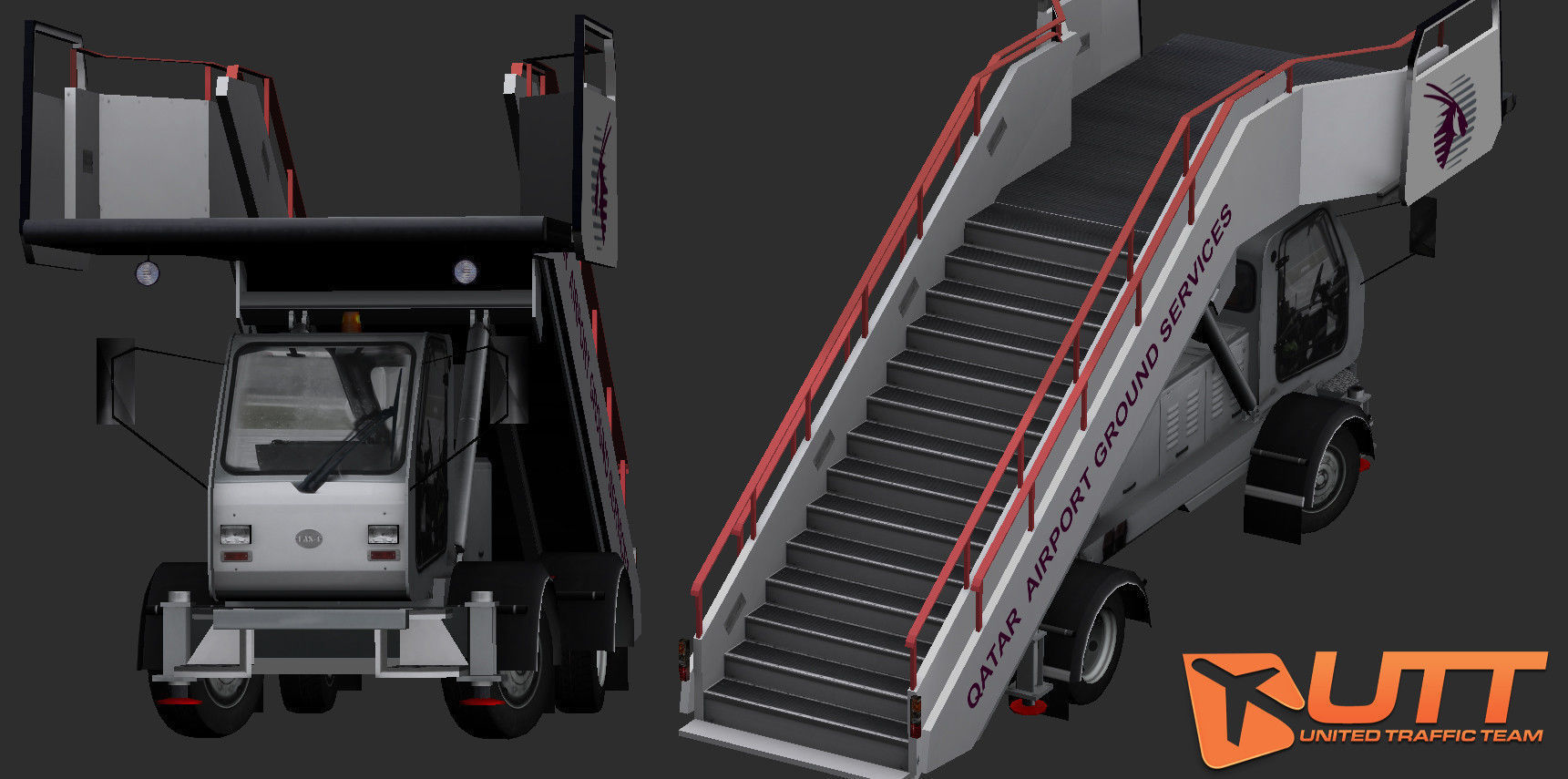 Auto stairs LAS-1 TTA-S Low-poly 3D model_11