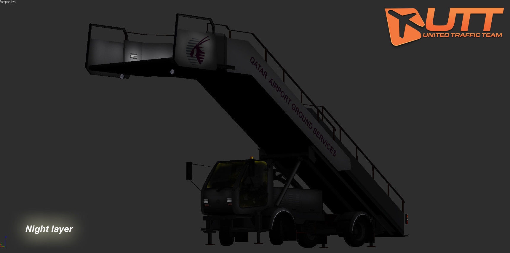 Auto stairs LAS-1 TTA-S Low-poly 3D model_7