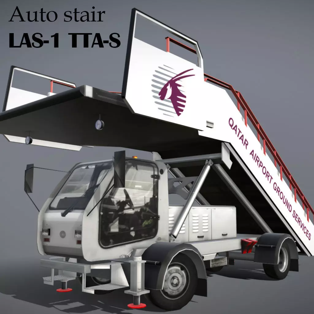 Auto stairs LAS-1 TTA-S Low-poly 3D model_0