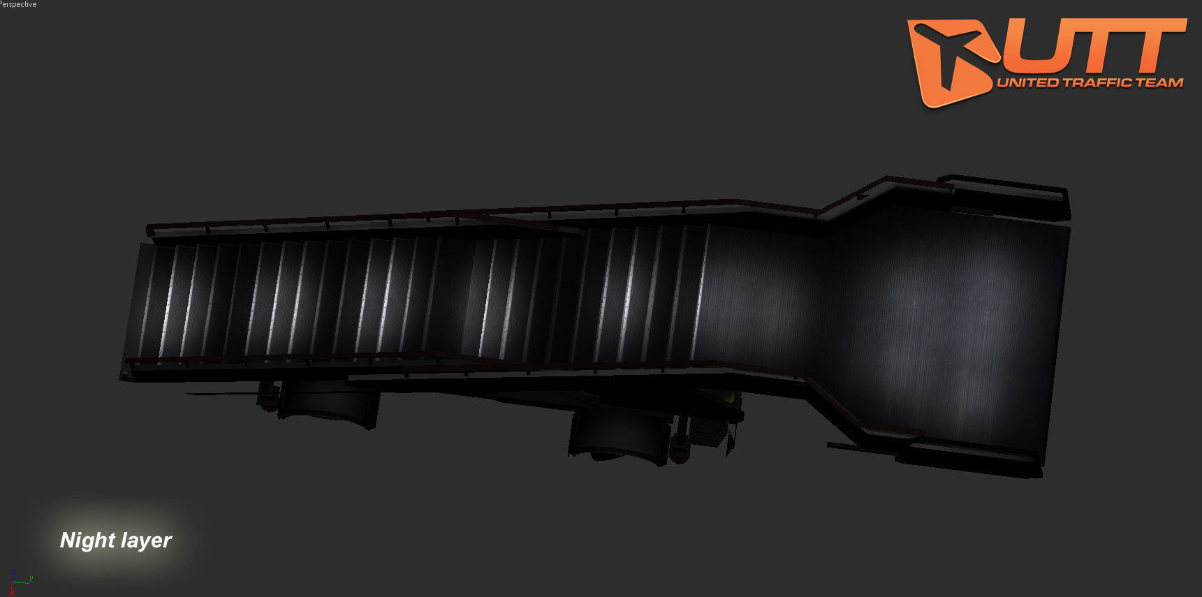 Auto stairs LAS-1 TTA-S Low-poly 3D model_8