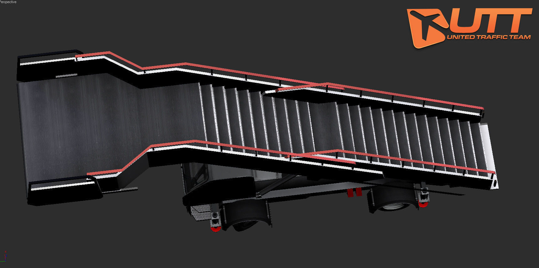 Auto stairs LAS-1 TTA-S Low-poly 3D model_10