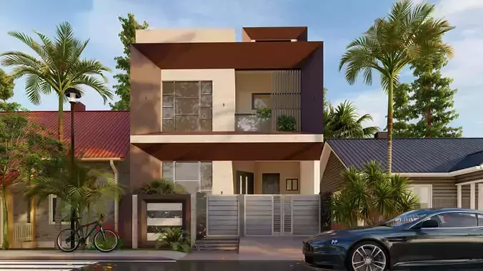 front elevation House Modern