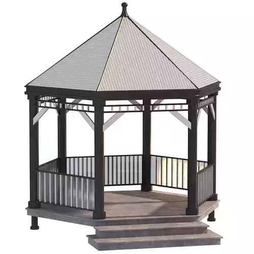  Modern Glass and Steel Gazebo