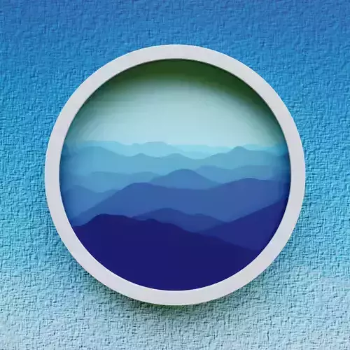 Layered Ocean Waves Wall Art - 3D Print Ready Design