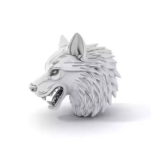 Silver Wolf Head model pack
