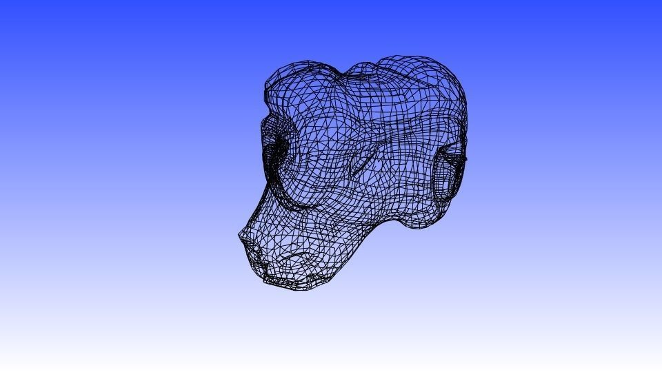 Stone Ram Head Free low-poly 3D model_3