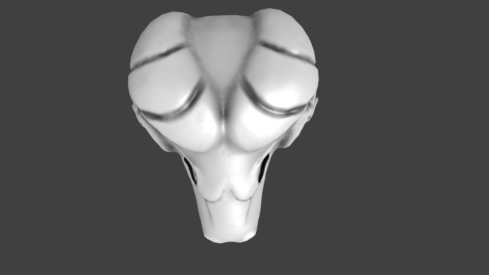 Stone Ram Head Free low-poly 3D model_0