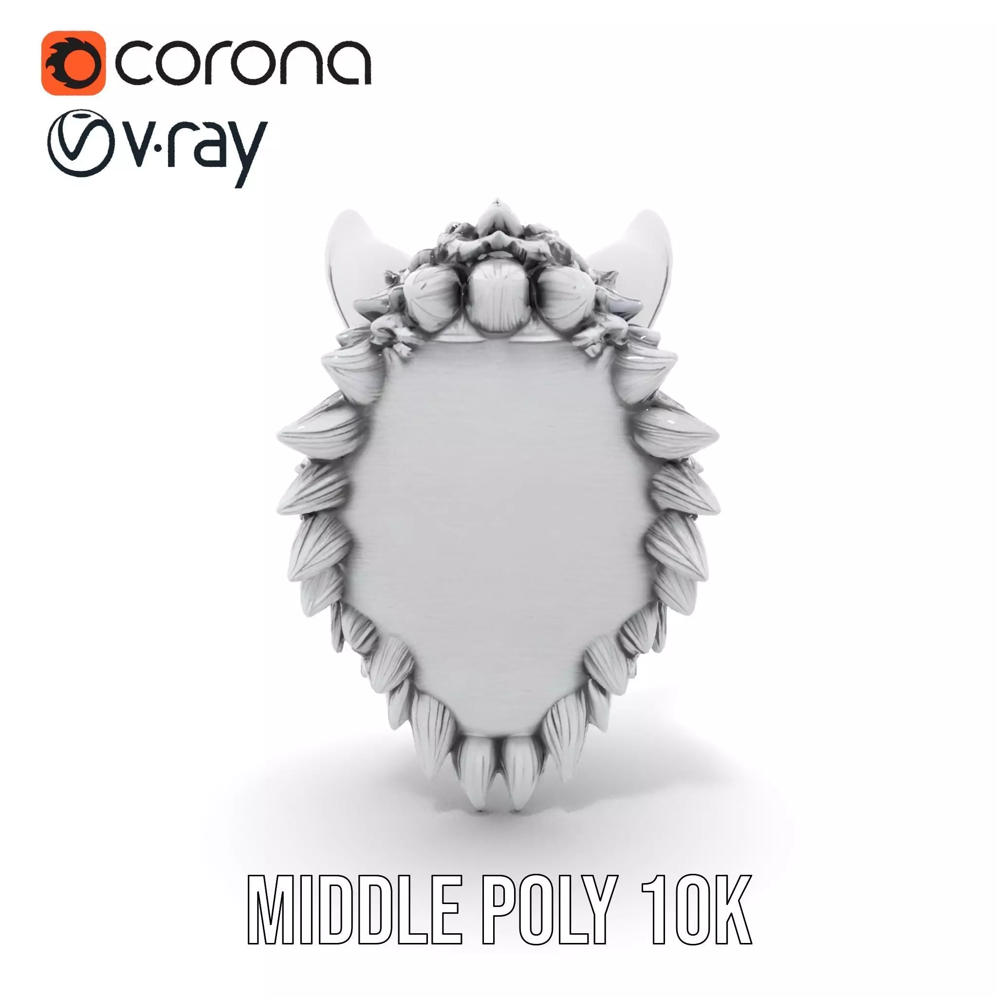 Silver Wolf Sculpture model pack Low-poly 3D model_22