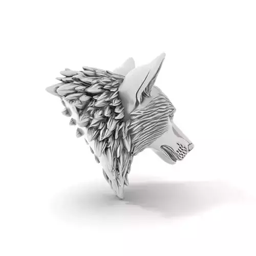 Silver Wolf Sculpture model pack
