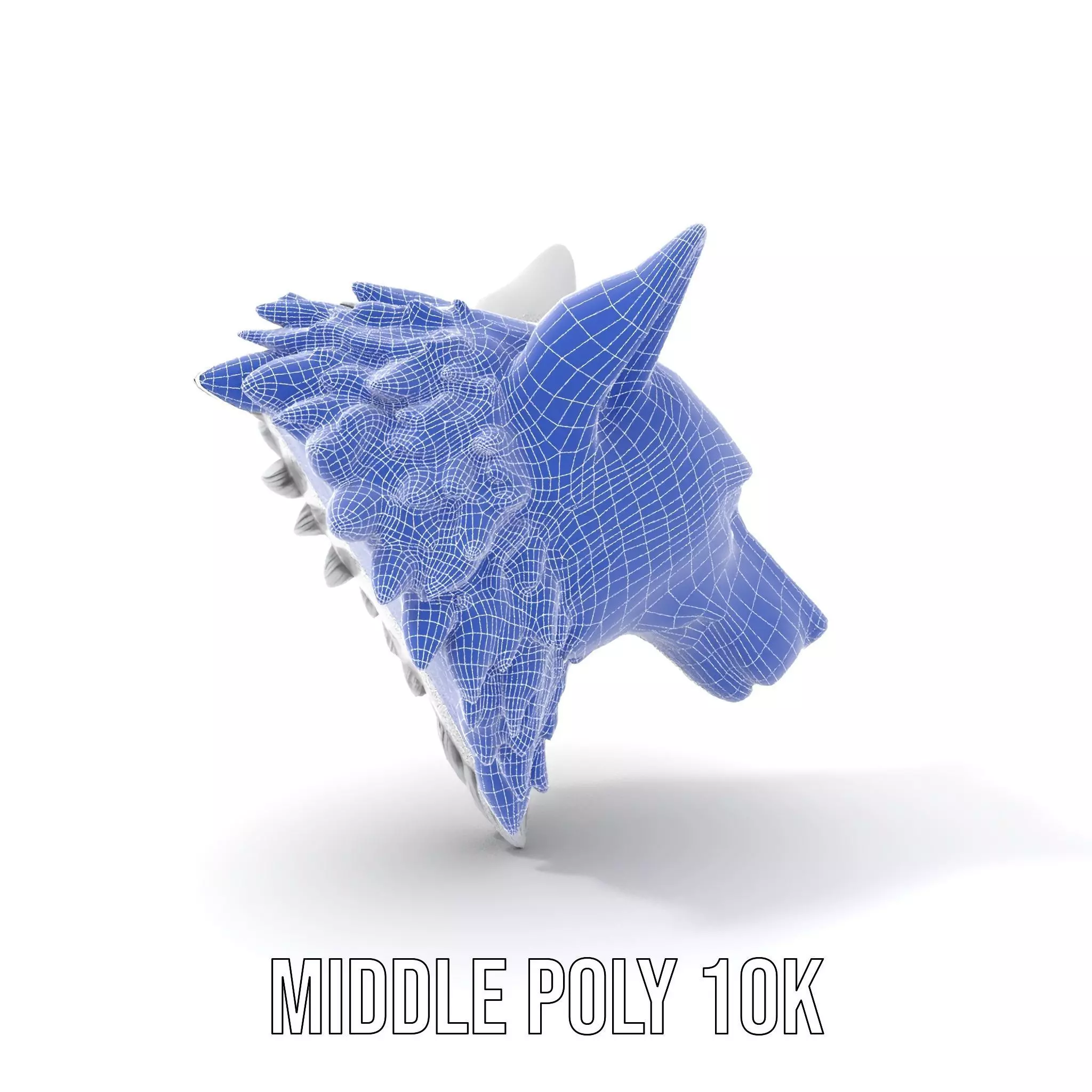 Silver Wolf Sculpture model pack Low-poly 3D model_16