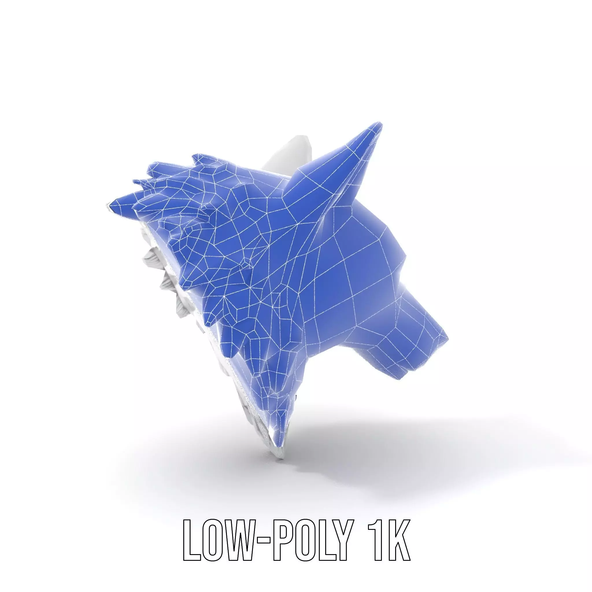 Silver Wolf Sculpture model pack Low-poly 3D model_11