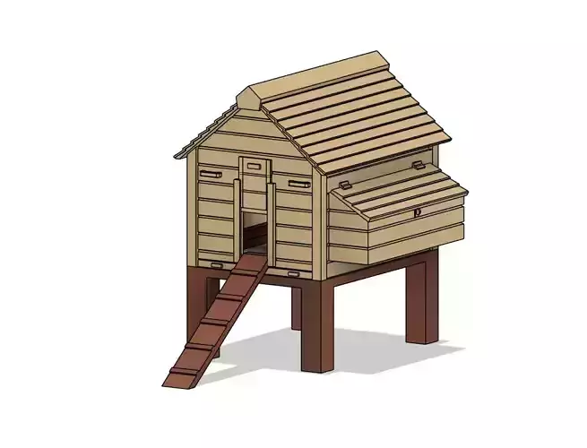 Model Railway Chicken House 3D print model