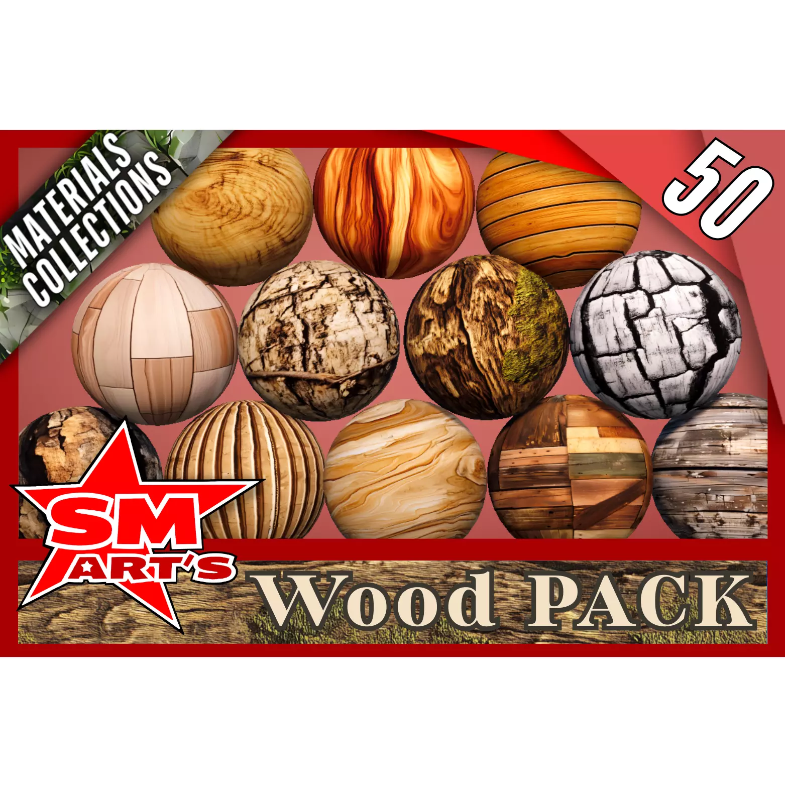 Wood Texture Pack - 50 High-Quality Stylized Materials Texture