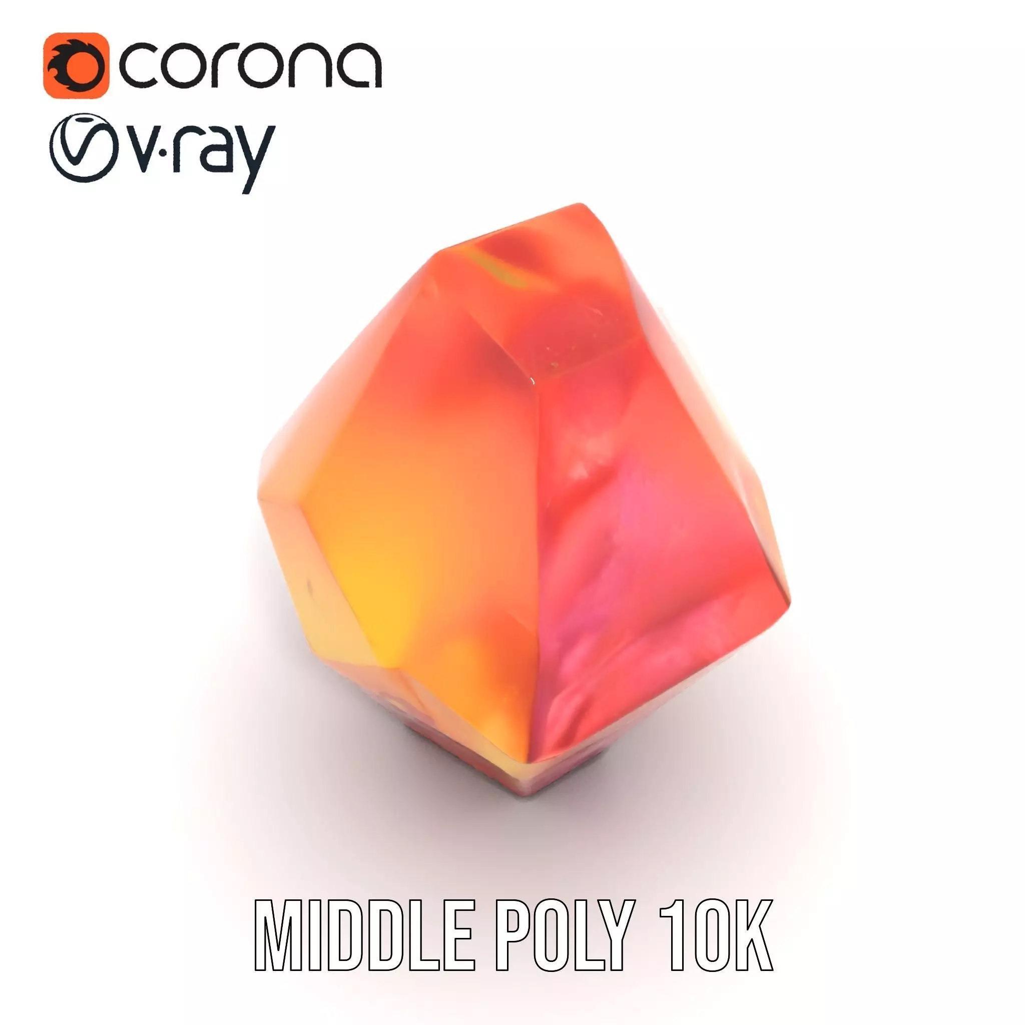 Sunlit Gemstone model pack Low-poly 3D model_16