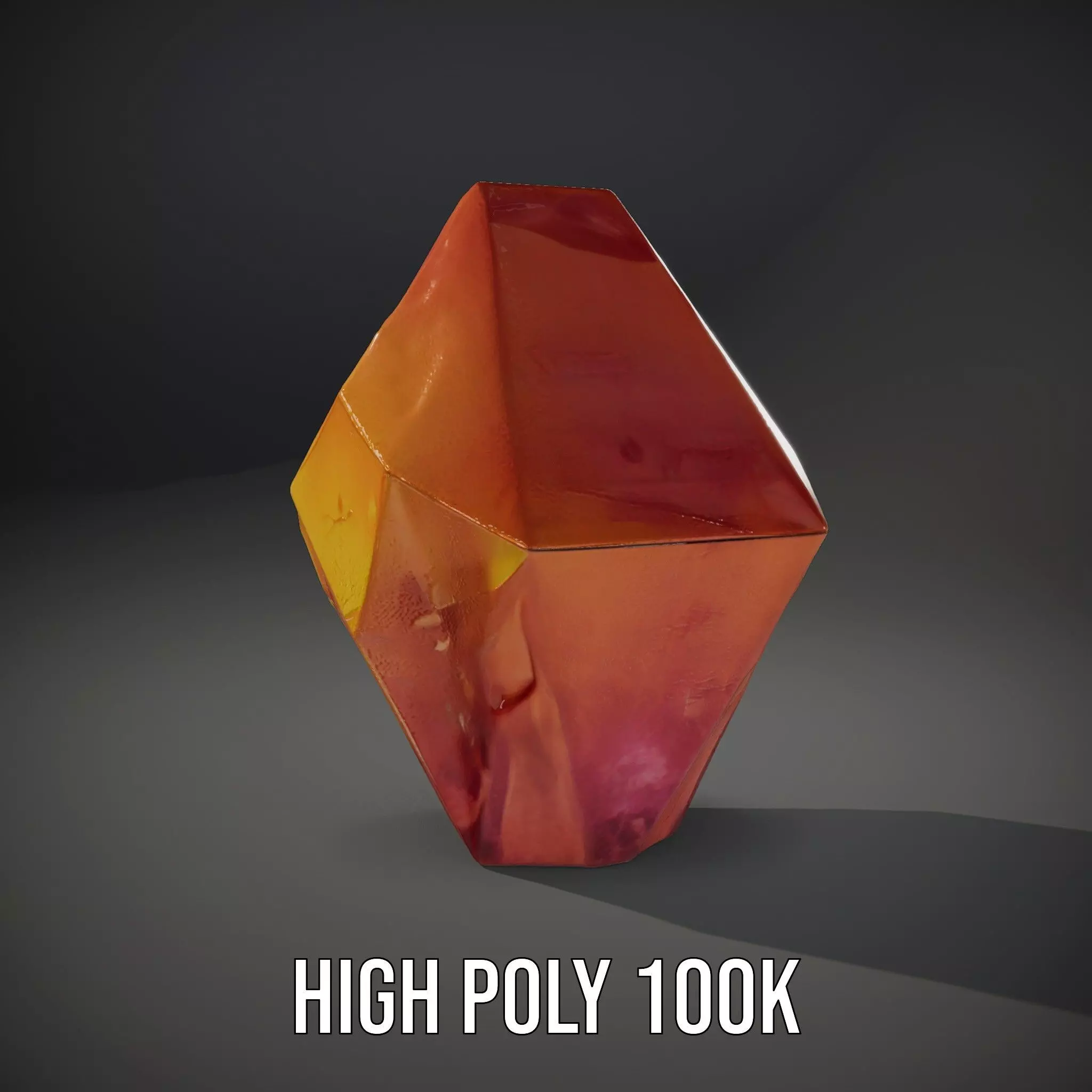 Sunlit Gemstone model pack Low-poly 3D model_10