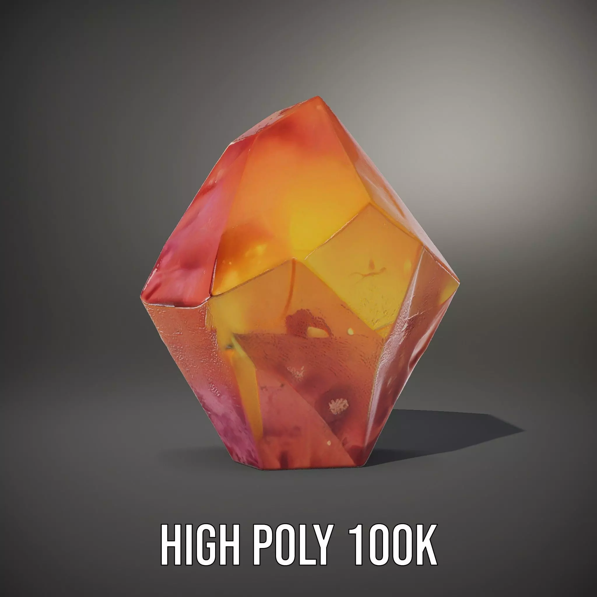 Sunlit Gemstone model pack Low-poly 3D model_8