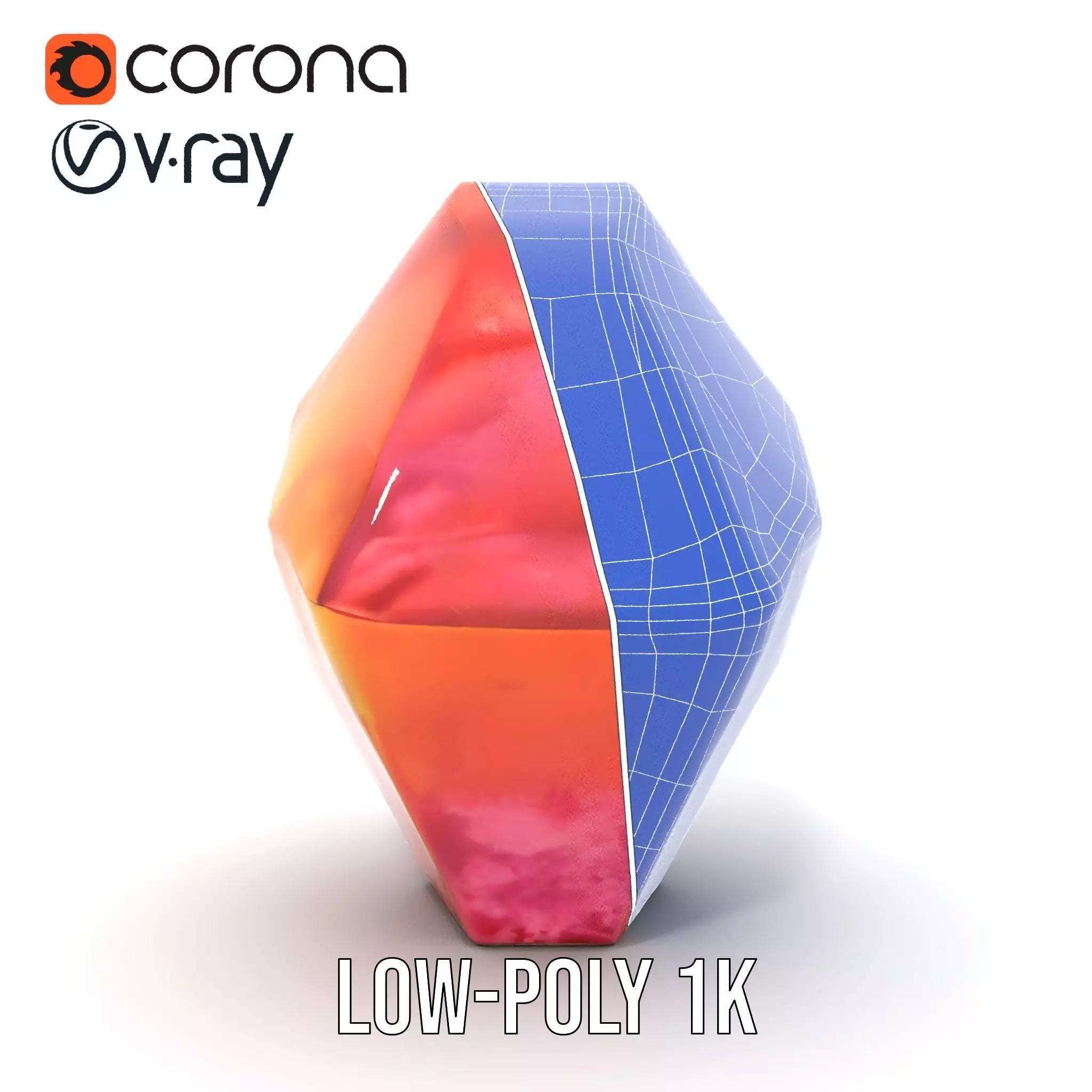 Sunlit Gemstone model pack Low-poly 3D model_30