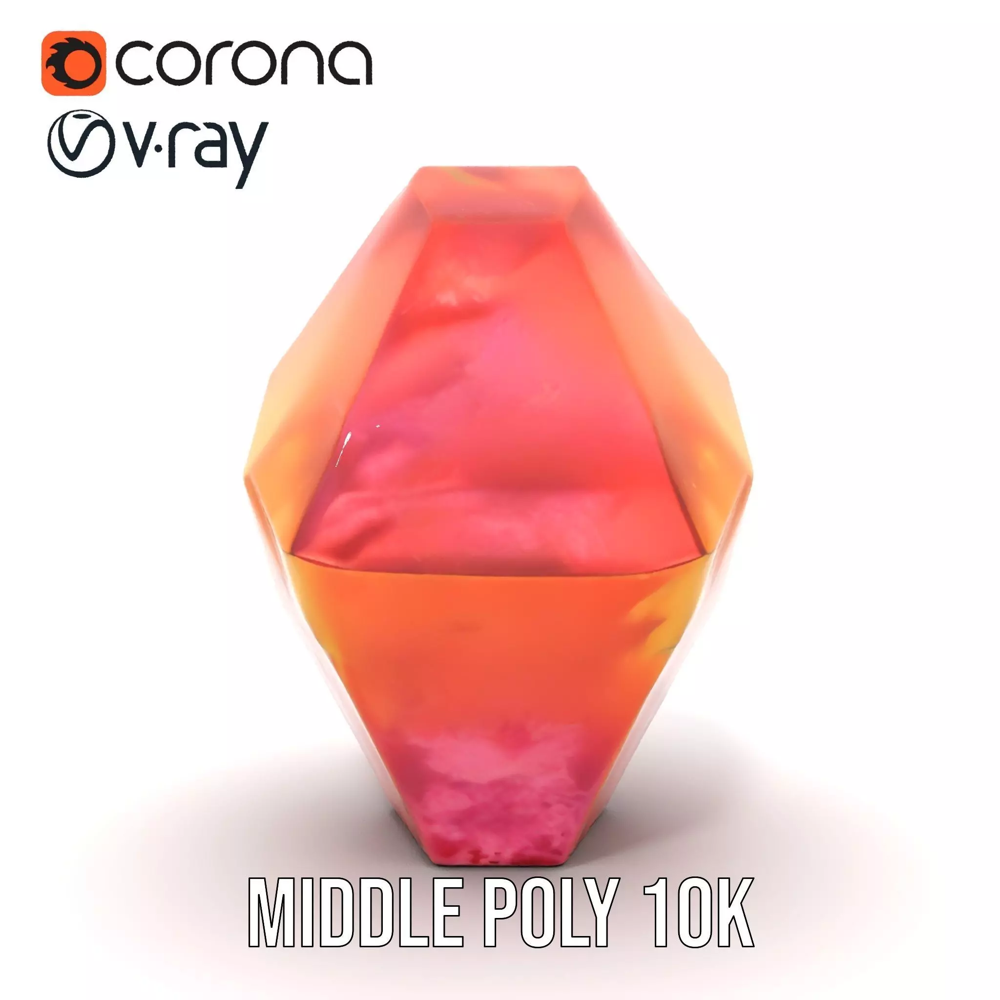 Sunlit Gemstone model pack Low-poly 3D model_5