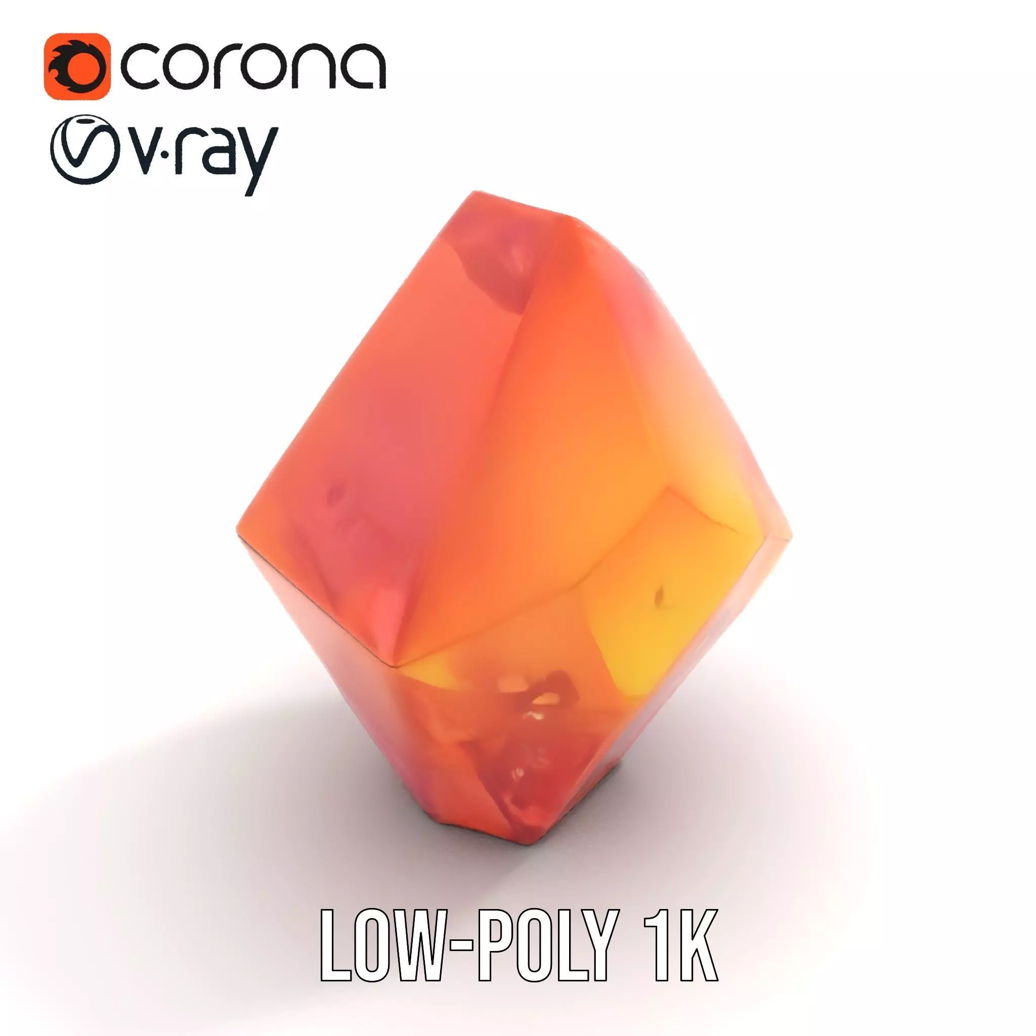 Sunlit Gemstone model pack Low-poly 3D model_14