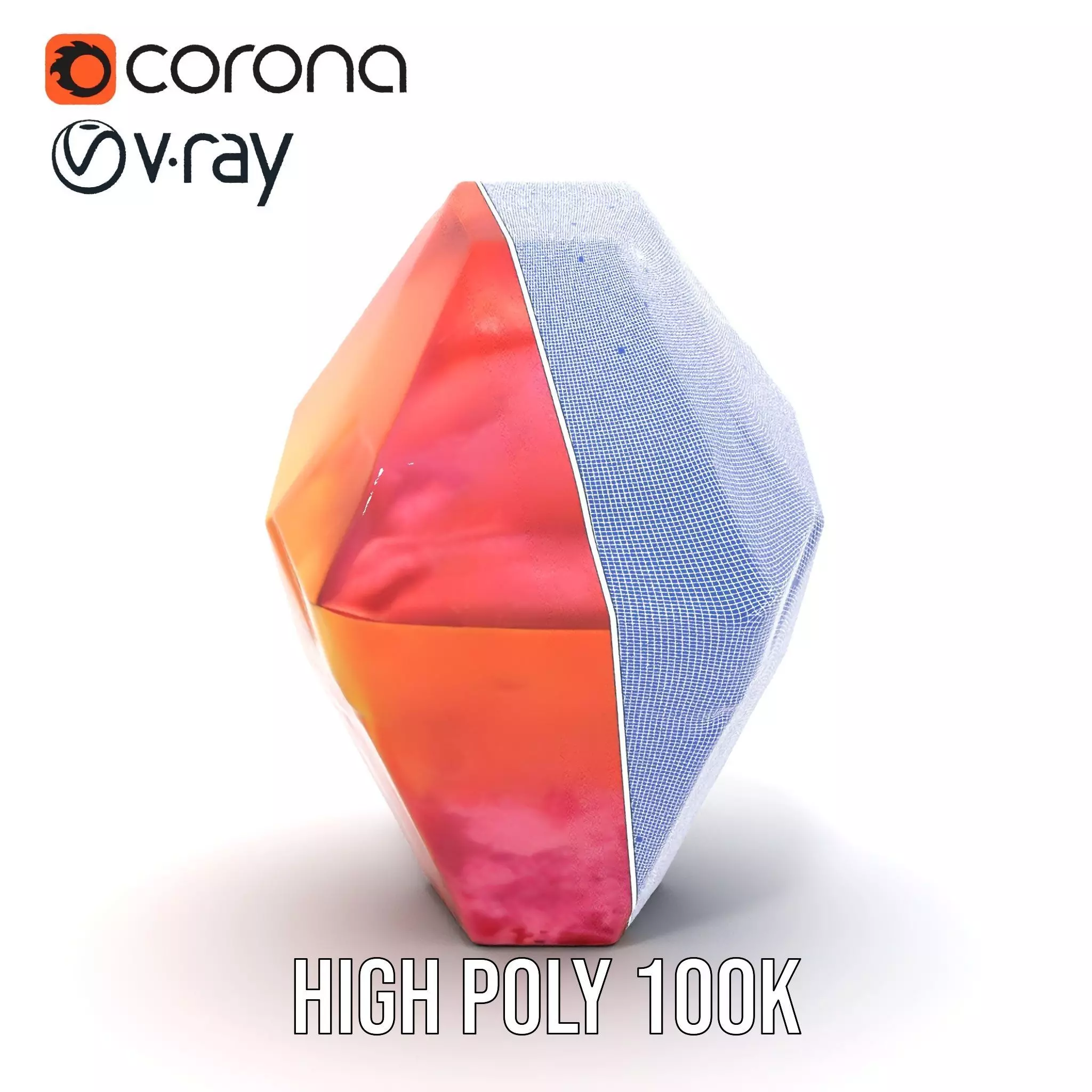 Sunlit Gemstone model pack Low-poly 3D model_34