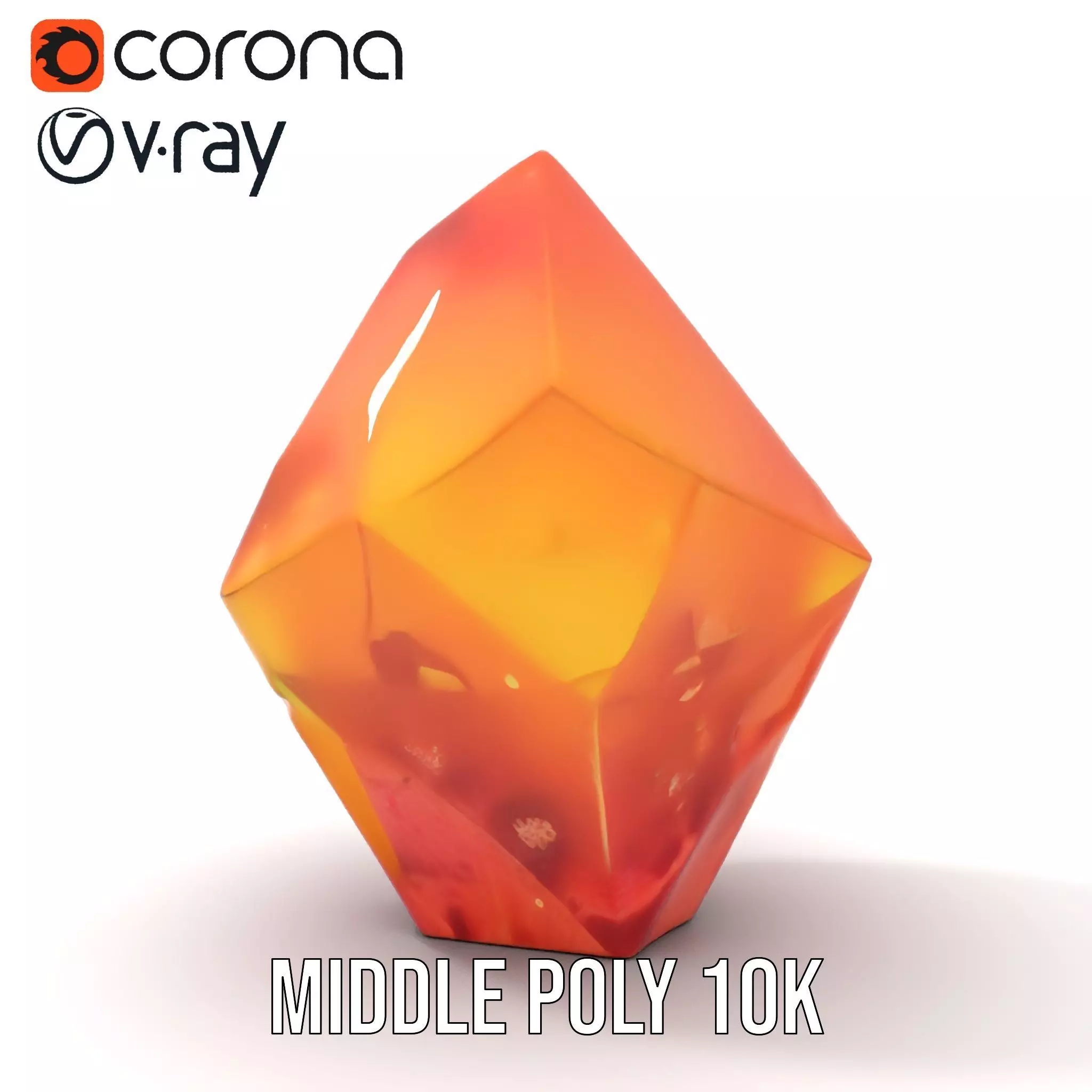 Sunlit Gemstone model pack Low-poly 3D model_11