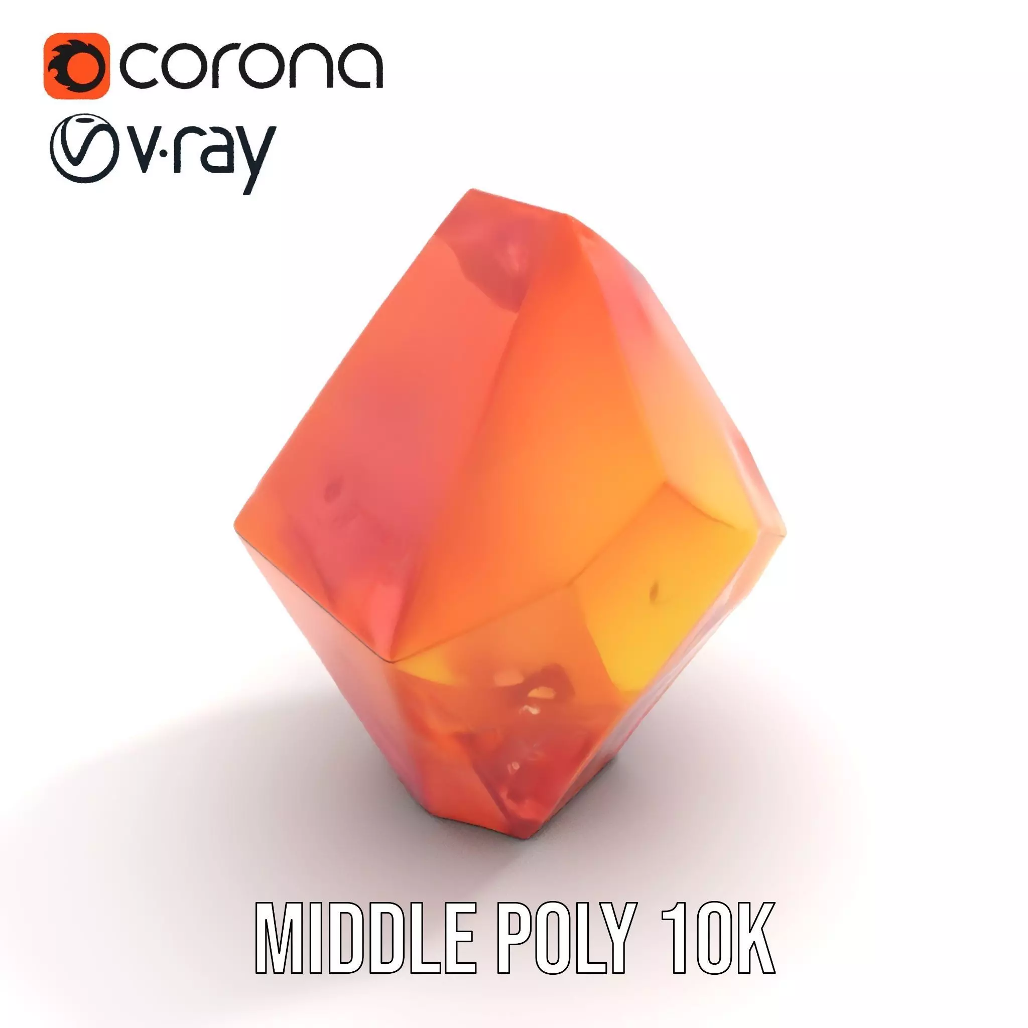 Sunlit Gemstone model pack Low-poly 3D model_6