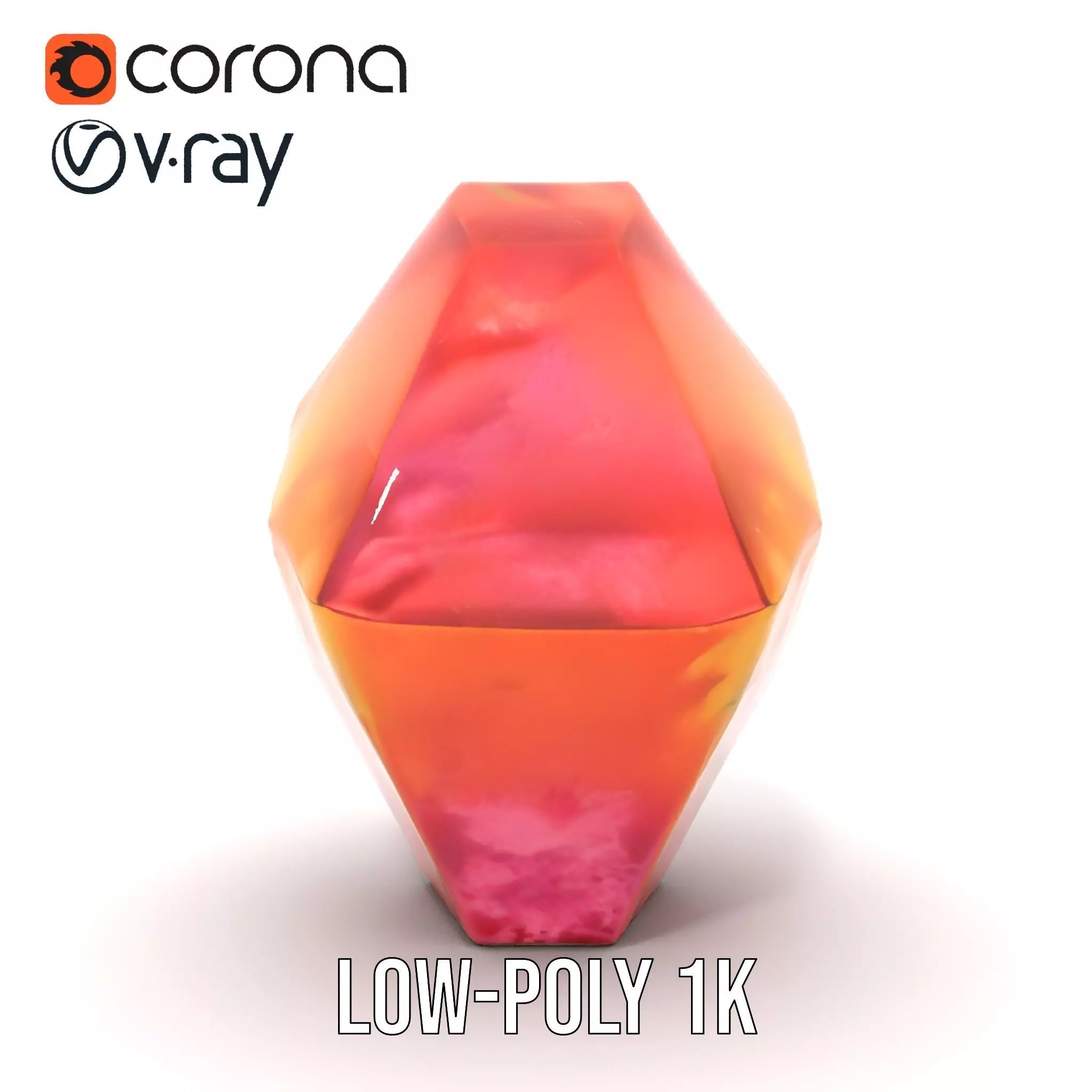 Sunlit Gemstone model pack Low-poly 3D model_25