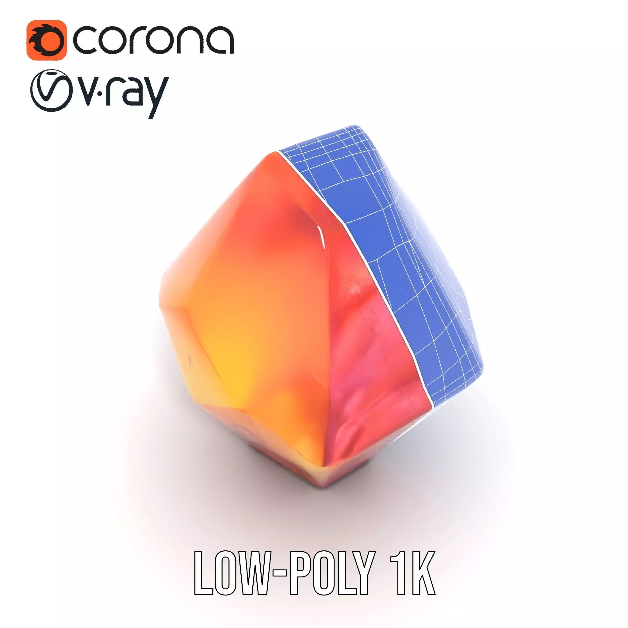 Sunlit Gemstone model pack Low-poly 3D model_27