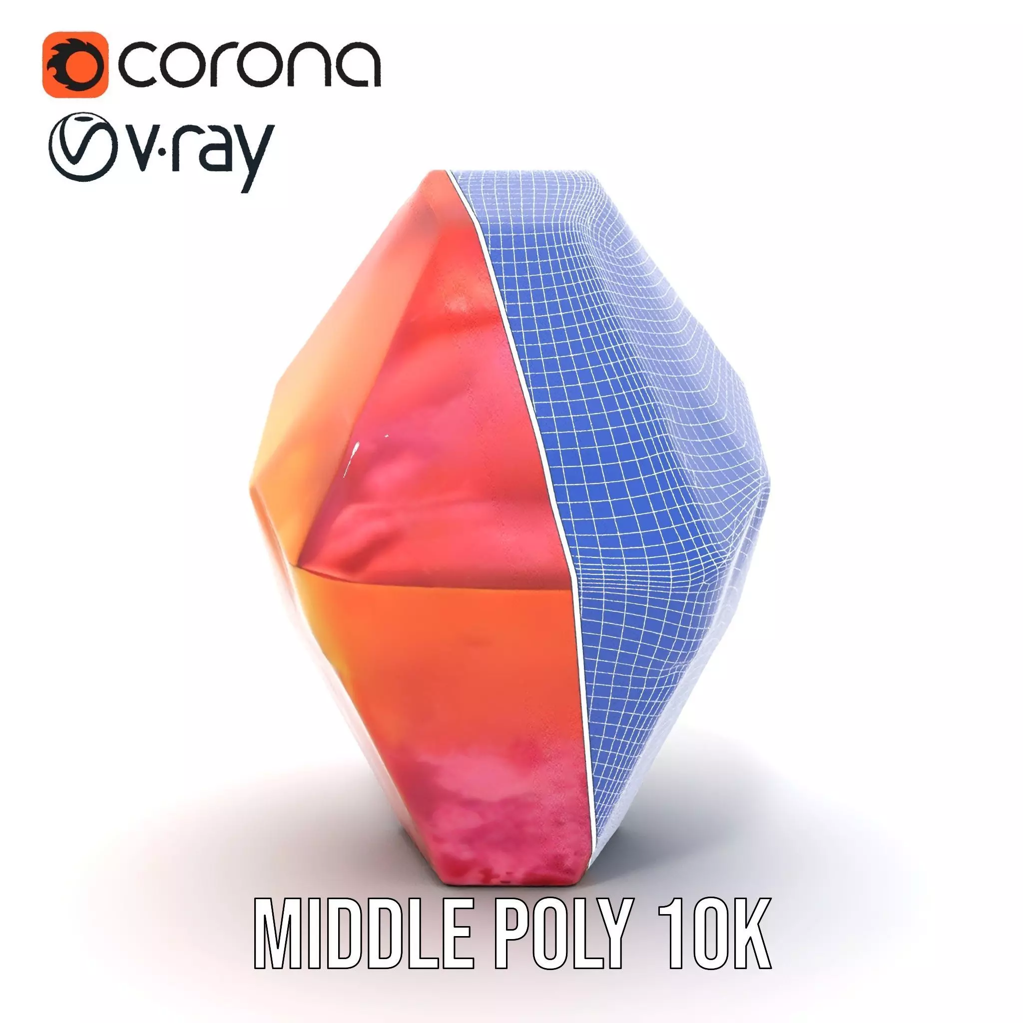 Sunlit Gemstone model pack Low-poly 3D model_26