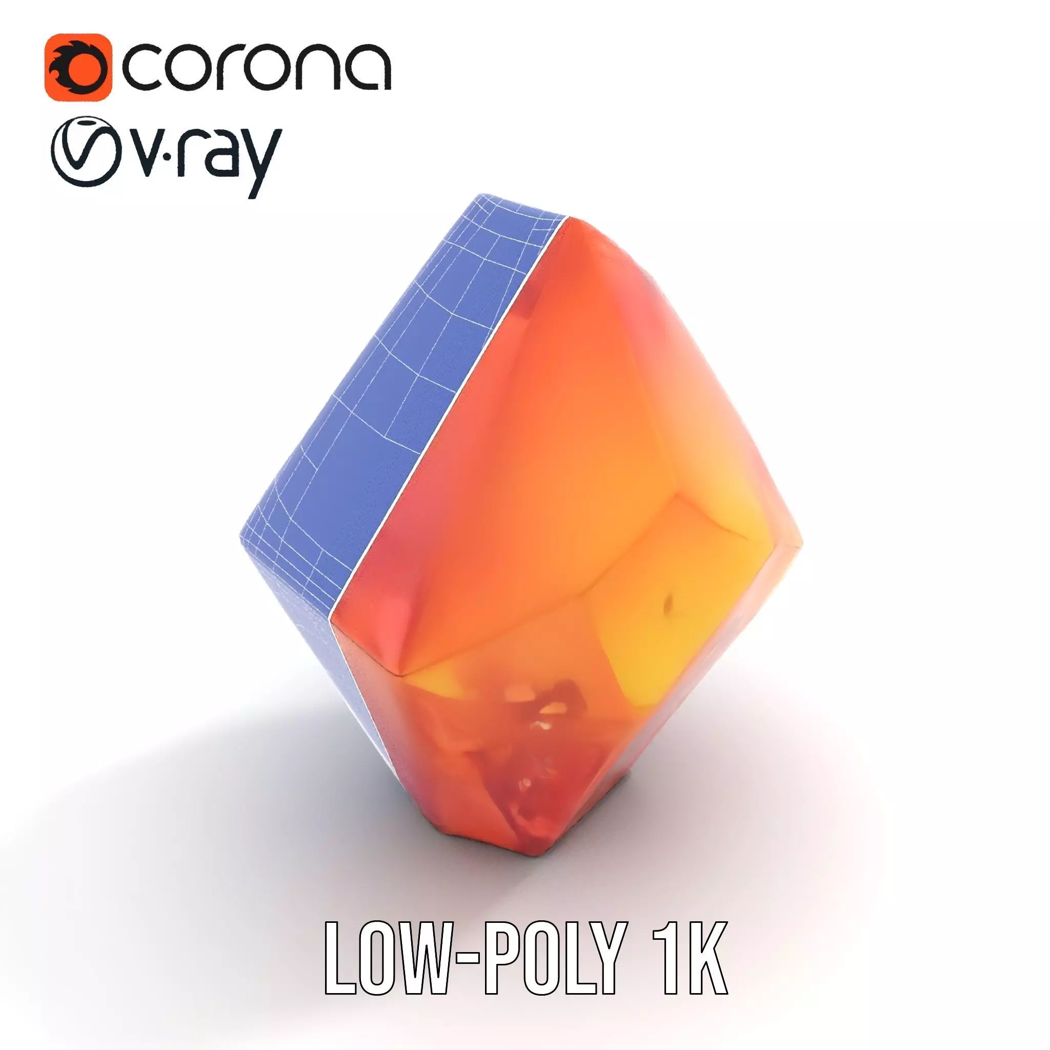 Sunlit Gemstone model pack Low-poly 3D model_22