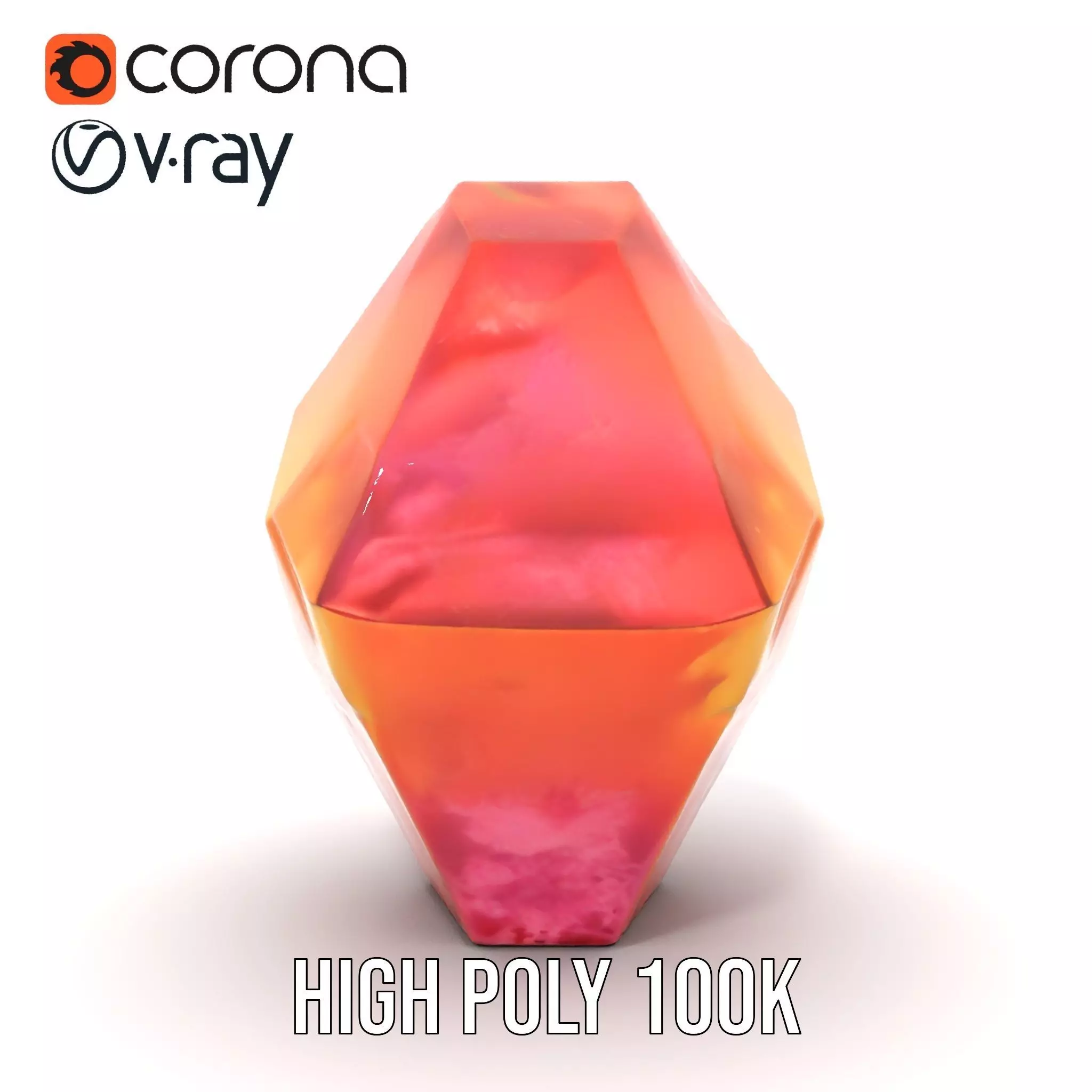 Sunlit Gemstone model pack Low-poly 3D model_33