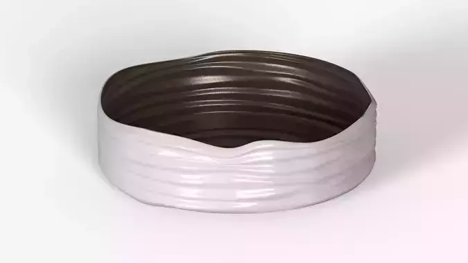 White Plastic Basket h100