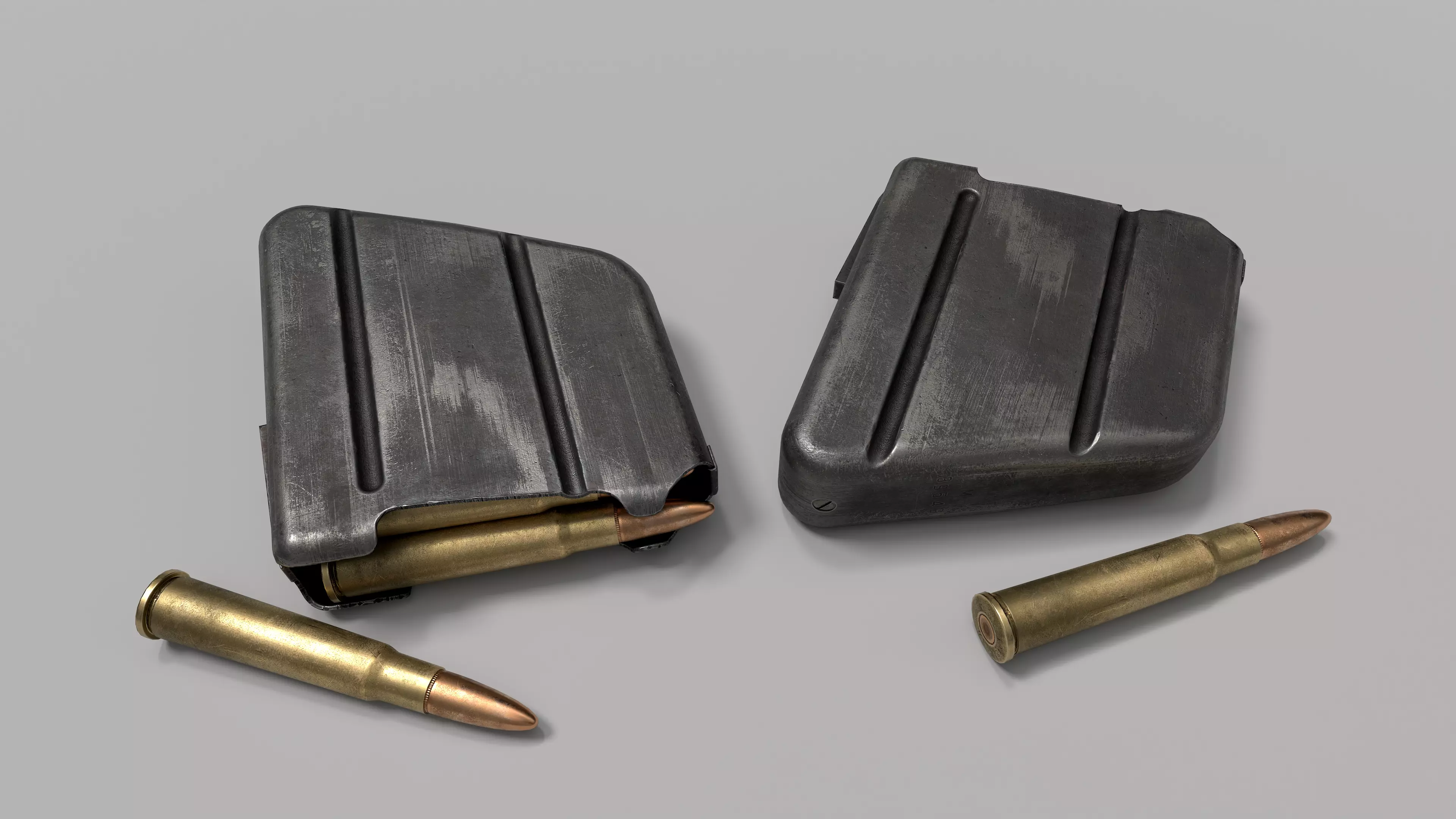 Lee-Enfield De Lisle rifle Low-poly 3D model_7