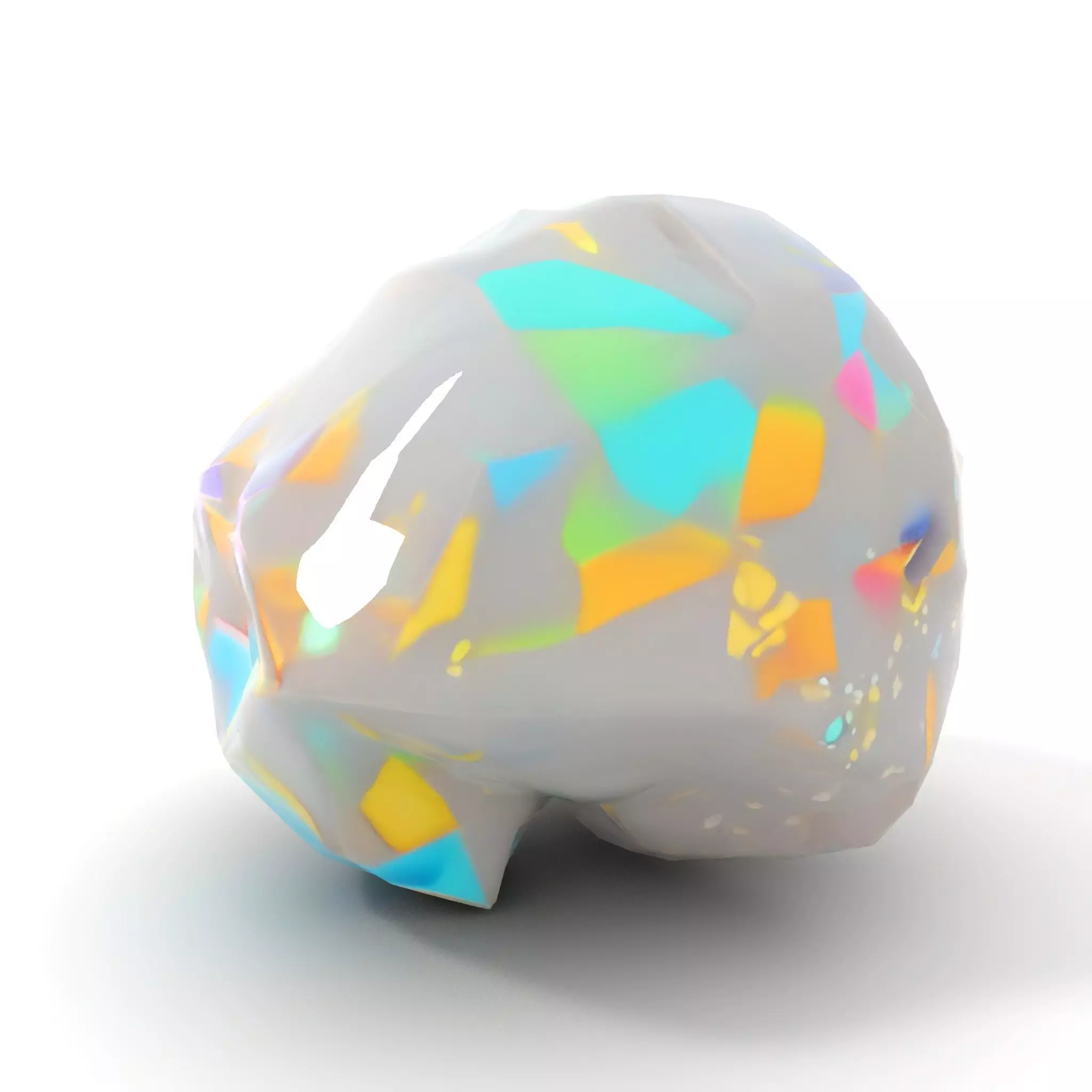 Iridescent Diamond Gem model pack Low-poly 3D model_8