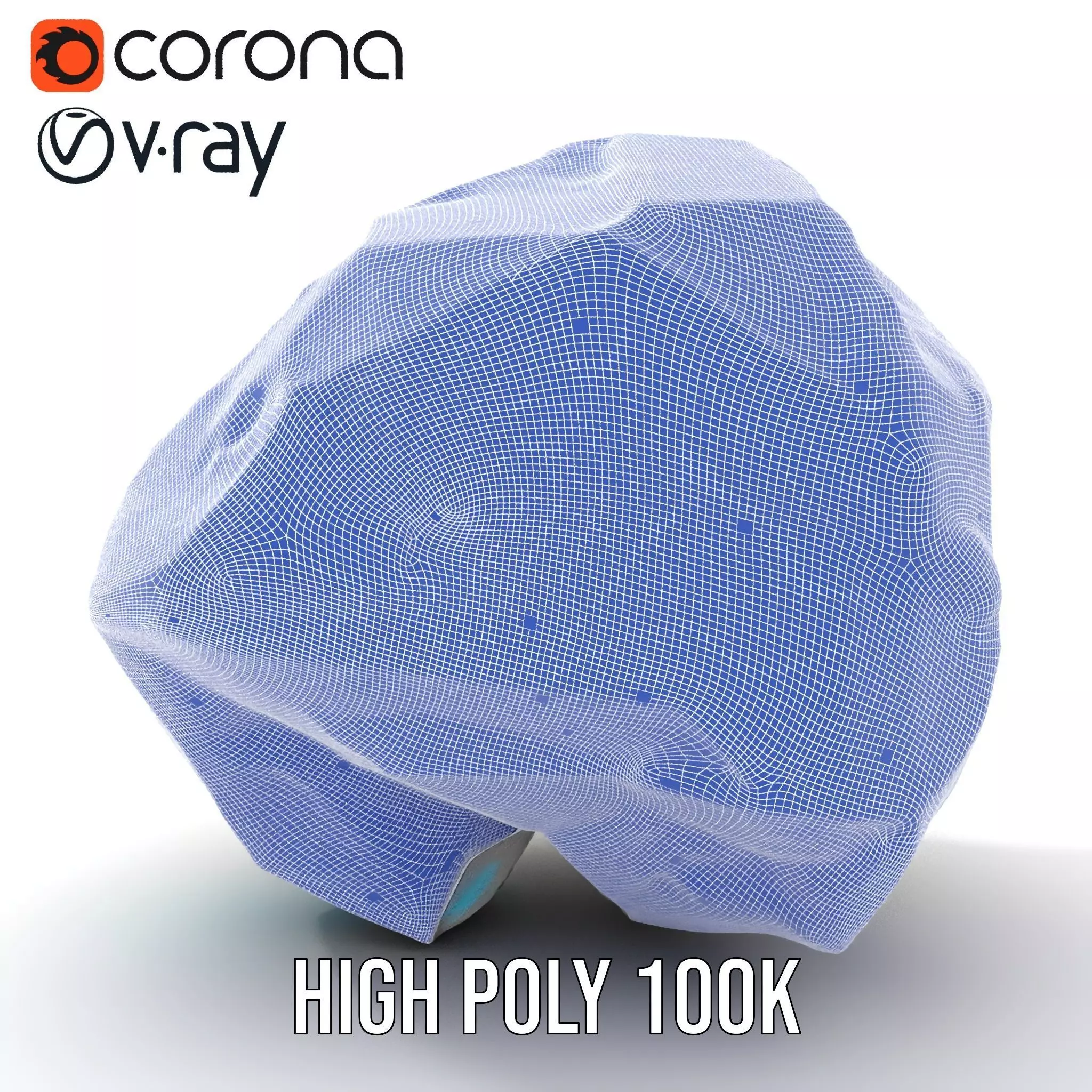 Iridescent Diamond Gem model pack Low-poly 3D model_35