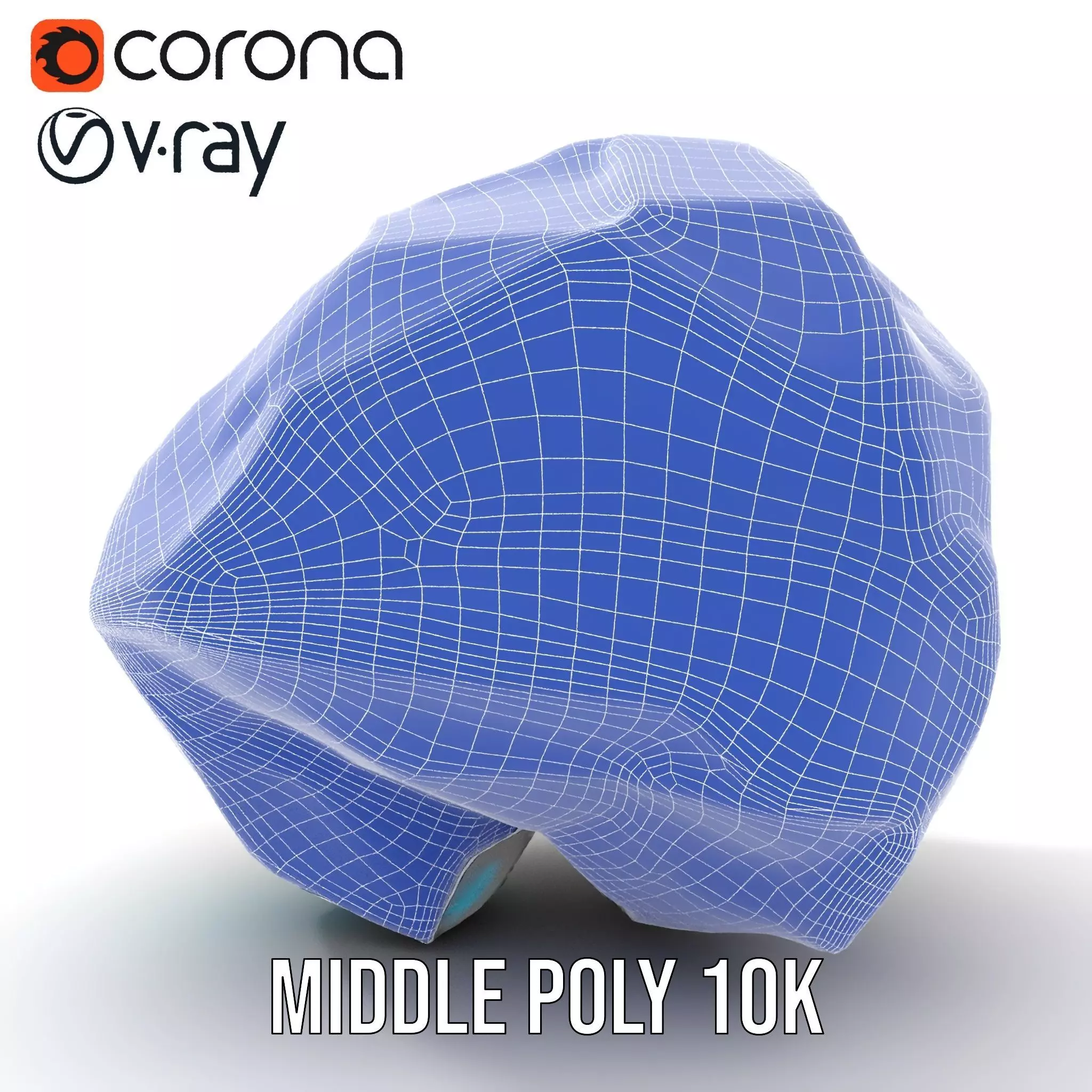 Iridescent Diamond Gem model pack Low-poly 3D model_30