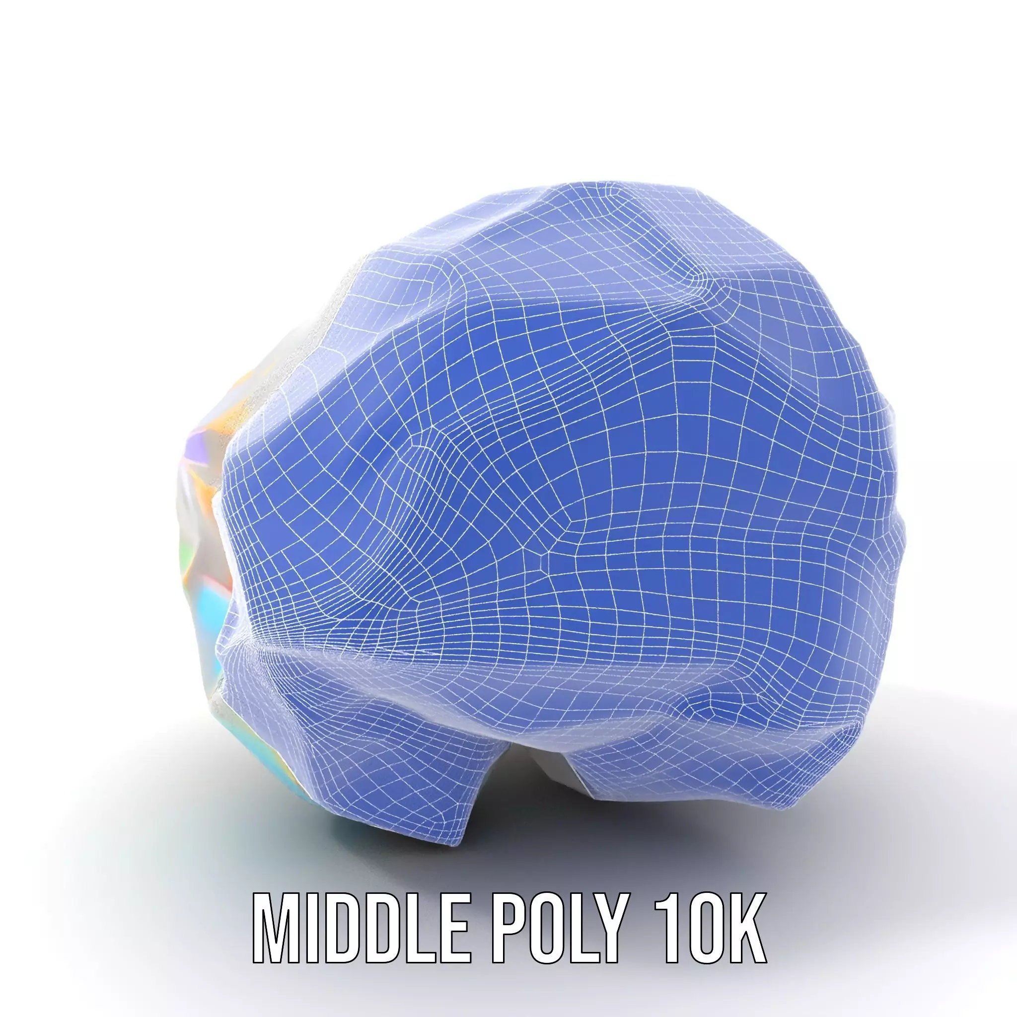 Iridescent Diamond Gem model pack Low-poly 3D model_12